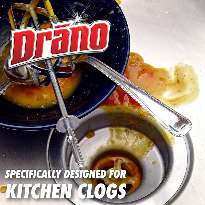 Drano Kitchen Granules Clog Remover, Commercial Line, 17.6 oz (Pack of 2) - Image 5